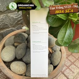 Thumbnail Gạo Trắng ST25 Hữu Cơ HOA SỮA Loại 1 Dẻo Thơm Ngon Organic White Rice 1kg 3