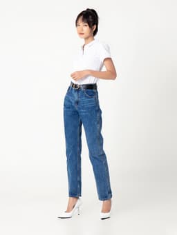 Thumbnail Quần jean ống đứng nữ lưng cao classic straight Aaa Jeans 1