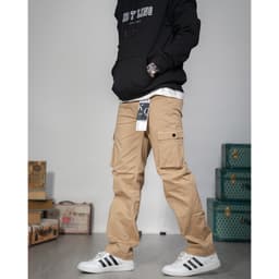 Thumbnail Quần cargo Nam kaki co giãn KQSTYLING form relaxed fit cotton premium vàng nghệ 2