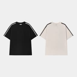 Thumbnail Áo Thun Teelab Stripe Lines Shoulder Tshirt Unisex Form Oversize Local Brand TS166 1