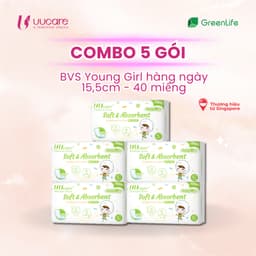 Thumbnail Combo tiết kiệm Băng vệ sinh UUcare Singapore Young Girl hàng ngày 15cm 2