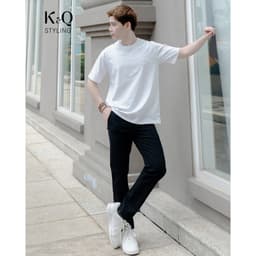 Thumbnail Quần kaki nam KQSTYLING quần kaki ống đứng co giãn 4 chiều form tapered fit Đen 1