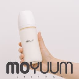 Thumbnail Bình sữa Thủy tinh tráng silicon Moyuum - Mẫu trơn - 150ml - Kèm núm 1 3