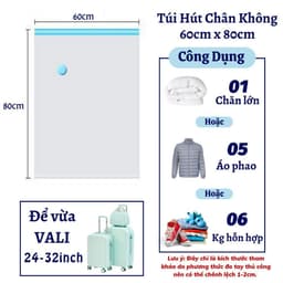 Thumbnail Túi hút chân không đựng quần áo chăn màn cất quần áo đi du lịch nhỏ gọn tiện lợi 3