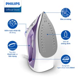 Thumbnail BÀN ỦI HƠI NƯỚC Philips DST1040/30 | 2000W | mặt đế chống dính - Hàng Chính Hãng 2