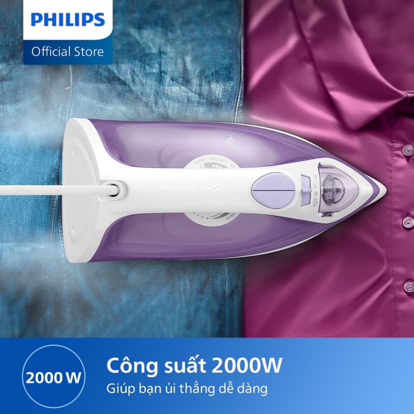 Ảnh BÀN ỦI HƠI NƯỚC Philips DST1040/30 | 2000W | mặt đế chống dính - Hàng Chính Hãng 3