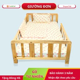 Thumbnail Giường Gỗ GOLDCAT Cho Trẻ Từ 2-15 Tuổi Phong Cách Hàn Quốc, Trọng Tải Tối Đa 180kg, Gỗ Quế An Toàn 1
