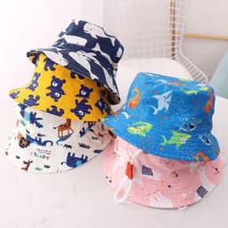 Thumbnail Mũ cho bé trai bé gái 1989KIDS vành bucket phù hợp trẻ em từ 1 đến 6 tuổi vòm 50-54cm,chất liệu cotton thấm hút mồ tốt 1