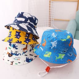 Thumbnail Mũ cho bé trai bé gái 1989KIDS vành bucket phù hợp trẻ em từ 1 đến 6 tuổi vòm 50-54cm,chất liệu cotton thấm hút mồ tốt 2
