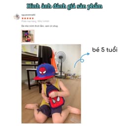 Thumbnail Nón cho bé trai 2 đến 5 tuổi 1989KIDS Mũ cho bé trai vòm đầu 52cm hình in siêu nhân spidermen vành rộng chống nắng tốt 1