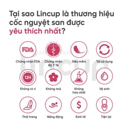 Thumbnail Combo Cốc nguyệt san Lincup 3 size kèm 2 dung dịch vệ sinh rửa cốc Lincare Rose (50ml x2) 3