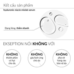 Thumbnail Serum HA + 5% B3 sáng da, mờ thâm mụn Ekseption Hyaluronic Niacin 75ml 4
