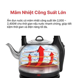 Thumbnail ẤM ĐIỆN ĐUN NƯỚC SIÊU TỐC INOX 304 4.2L, HAPPYCOOK 3