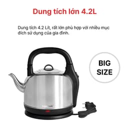 Thumbnail ẤM ĐIỆN ĐUN NƯỚC SIÊU TỐC INOX 304 4.2L, HAPPYCOOK 4