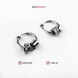 Thumbnail Khuyên tai tròn DOKCRAZY Thép Không Gỉ Thời Trang Phong Cách Đường Phố nhiều size Unisex - DOK01 1