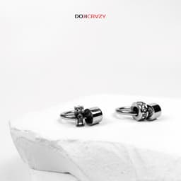 Thumbnail Khuyên tai tròn DOKCRAZY Thép Không Gỉ Thời Trang Phong Cách Đường Phố nhiều size Unisex - DOK01 2