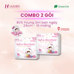 Thumbnail Combo tiết kiệm Băng vệ sinh UUcare Singapore Young GIrl ban ngày 24cm 16 miếng 3