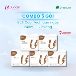 Thumbnail Combo tiết kiệm Băng vệ sinh UUcare Singapore Cooltech ban ngày 24cm 12 miếng 2