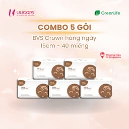 Thumbnail Combo tiết kiệm Băng vệ sinh Uucare Singapore Crown hàng ngày 15cm 40 miếng 2