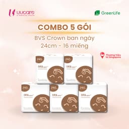 Thumbnail Combo tiết kiệm Băng vệ sinh UUcare Singapore Crown ban ngày 24cm 16 miếng 2