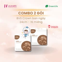 Thumbnail Combo tiết kiệm Băng vệ sinh UUcare Singapore Crown ban ngày 24cm 16 miếng 3