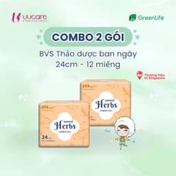 Thumbnail Combo tiết kiệm Băng vệ sinh UUcare Singapore Thảo dược ban ngày 24cm 12 miếng 4
