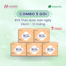 Thumbnail Combo tiết kiệm Băng vệ sinh UUcare Singapore Thảo dược ban ngày 24cm 12 miếng 3
