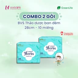 Thumbnail Combo tiết kiệm Băng vệ sinh UUcare Singapore Thảo dược ban đêm 28cm 10 miếng 4
