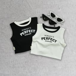 Thumbnail Áo Croptop Sát Nách Lé Cổ BabyBoo Hình In NOBODY Cho Bé Gái Cực Sành Điệu - PIBO-CRSN02 2
