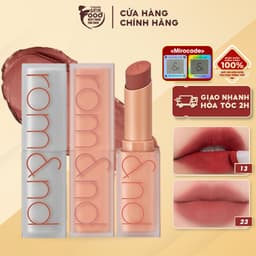 Thumbnail [MUTERAL NUDE] Son Thỏi Siêu Lì Cao Cấp Hàn Quốc Romand New Zero Matte Lipstick 3g 1