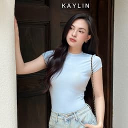 Thumbnail Áo phong KAYLIN cộc tay chất thun gân co giản dáng ôm phong cách mát mẻ thoải mái - N2116 1