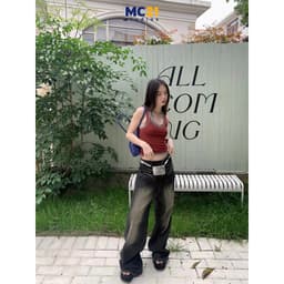 Thumbnail Áo 3 lỗ croptop MC21.STUDIOS form ôm Ulzzang Streetwear Hàn Quốc tee nữ phông cổ tròn pull A4122 3