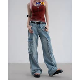 Thumbnail Áo 3 lỗ croptop MC21.STUDIOS form ôm Ulzzang Streetwear Hàn Quốc tee nữ phông cổ tròn pull A4122 2