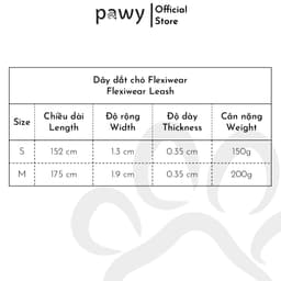 Thumbnail Dây Dắt Cho Chó Pawy - Flexiwear - Màu Đỏ - PVC Waterproof Dog Leash 2
