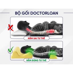 Thumbnail Gối cổ người lớn DOCTORLOAN giữ đường cong sinh lý bảo vệ cột sống cổ 2