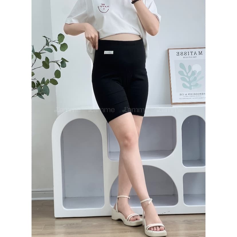 Ảnh Quần bầu Legging Cạp Chun chất liệu cotton hè thoáng mát, có dây kéo điều chỉnh thiết kế bởi LAMME 3