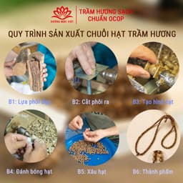 Thumbnail Vòng tay trầm hương tự nhiên Hạt Tròn Xưởng Mộc Việt vòng trầm tóc kiến may mắn bình an tài lộc 3