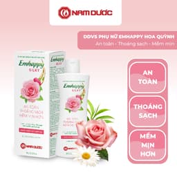 Thumbnail Dung dịch vệ sinh phụ nữ Emhappy Silky Nam Dược hương hoa hồng chai 120ml 1