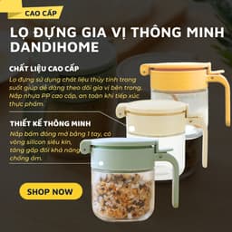 Thumbnail Lọ đựng gia vị, hũ đựng gia vị thủy tinh và nhựa PP DandiHome có thìa thông minh 1
