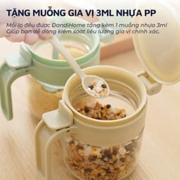 Thumbnail Lọ đựng gia vị, hũ đựng gia vị thủy tinh và nhựa PP DandiHome có thìa thông minh 3