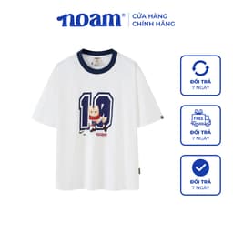Thumbnail Áo thun Form rộng NOAM Ice Hockey Player Unisex 100% Cotton - Màu trắng 1