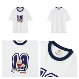Thumbnail Áo thun Form rộng NOAM Ice Hockey Player Unisex 100% Cotton - Màu trắng 2