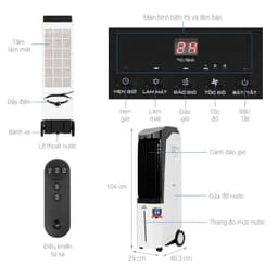 Thumbnail HCM- Máy làm mát không khí Hòa Phát HPCF1-045- Bảo hành chính hãng 30 tháng (động cơ) 1