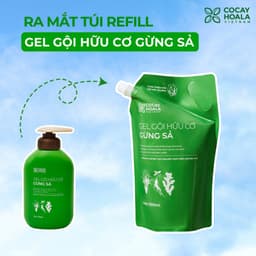 Thumbnail Túi Refill Gel Gội Thảo Dược Gừng Sả 1000g Ngăn Tóc Bết Dầu Cỏ Cây Hoa Lá 2