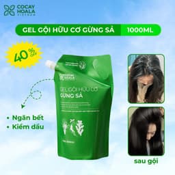 Thumbnail Túi Refill Gel Gội Thảo Dược Gừng Sả 1000g Ngăn Tóc Bết Dầu Cỏ Cây Hoa Lá 3