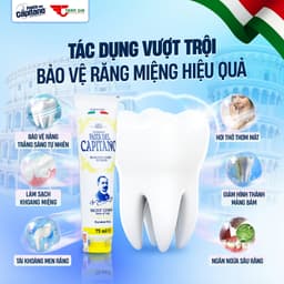 Thumbnail Kem Đánh Răng Trắng Răng Ngăn Ngừa Sâu Răng Capitano Italy Hữu Cơ Chống Hôi Miệng 75ml 4