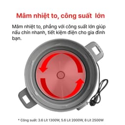 Thumbnail Nồi cơm điện nắp rời BIG SIZE 3.6, 5.6, 8 Lít HAPPYCOOK 3