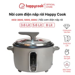 Thumbnail Nồi cơm điện nắp rời BIG SIZE 3.6, 5.6, 8 Lít HAPPYCOOK 1