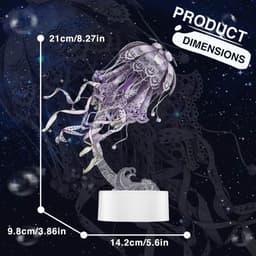 Thumbnail Mô Hình Kim Loại 3D Lắp Ráp Piececool Con Sứa Biển Màu Coban Tím (61 mảnh, Cobalt Violet) P304-SE 1