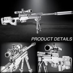 Thumbnail Mô Hình Kim Loại 3D Lắp Ráp Piececool Súng Bắn Tỉa AWM (186 mảnh, AWM Sniper Rifle) HP346-SK 3